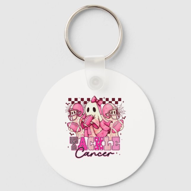 Nk Out Tackle Breast Cancer Awareness Football Gho Keychain (Front)