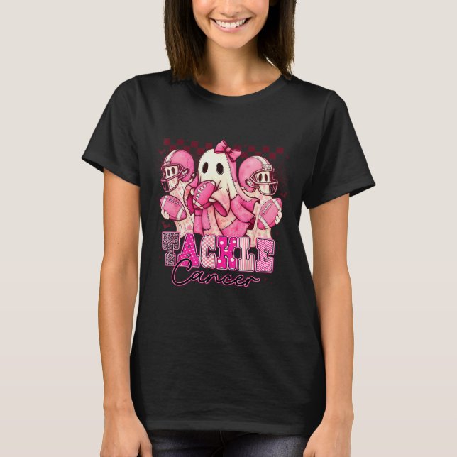 Nk Out Tackle Breast Cancer Awareness Football Gho T-Shirt (Front)