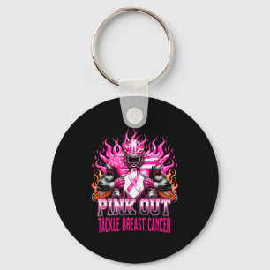 Nk Out Tackle Football Breast Cancer Awareness Men Keychain