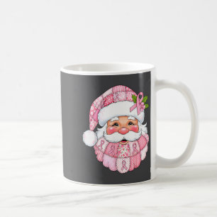 Nk Patchwork Santa Breast Cancer Awareness Christm Coffee Mug