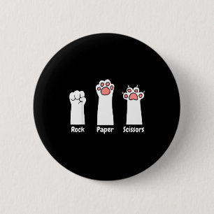 Nk Paw Prints Pet Lover Rock Paper Scissors Hand G 2 Inch Round Button