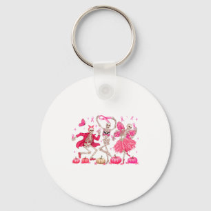 Nk Ribbon Breast Cancer Awareness Skeleton Women M Keychain