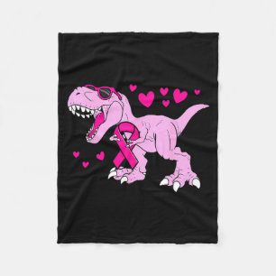 nk Ribbon T-Rex Kids Breast Cancer Awareness Boys Fleece Blanket