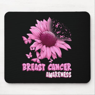 Nk Sunflower Breast Cancer Awareness Ribbon In Oct Mouse Pad