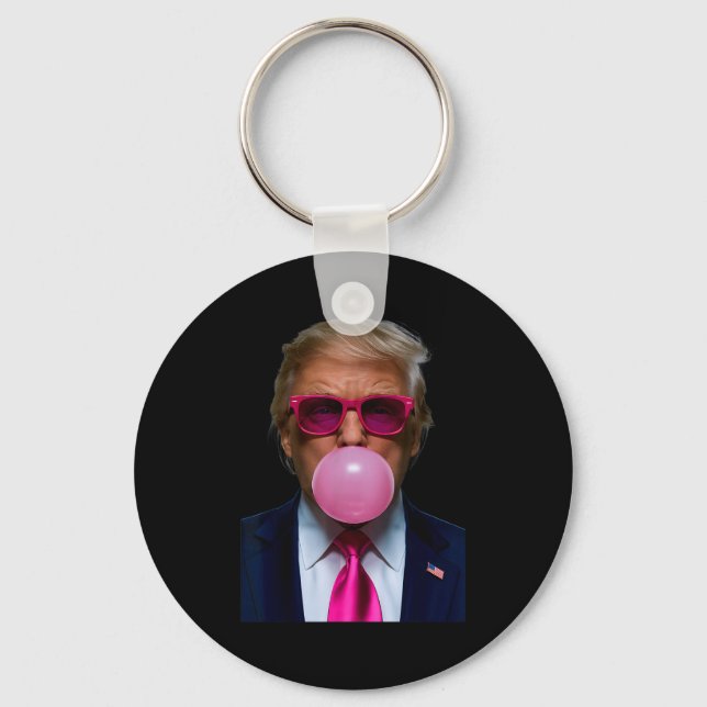 Nk Sungles Funny Donald Trump Nk Bubble Gum 2024  Keychain (Front)