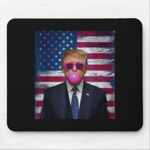 Nk Sungles Trump Bubble Gum 2024 Usa Flag Vintage  Mouse Pad