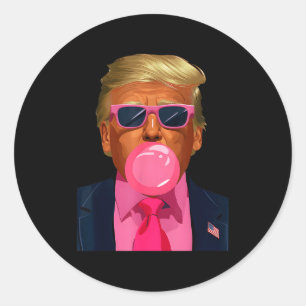 Nk Sungles Trump Bubble Gum 2024 Vote President Fu Classic Round Sticker