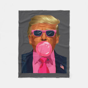 Nk Sungles Trump Bubble Gum 2024 Vote President Fu Fleece Blanket