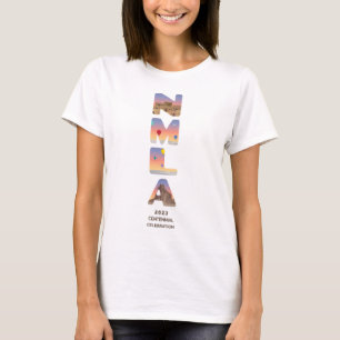 NMLA centennial logo tshirt