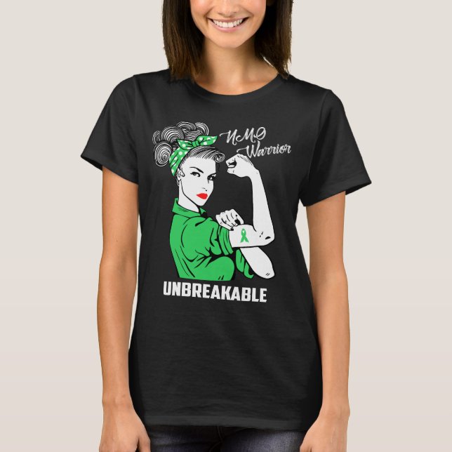 NMO Warrior Unbreakable Neuromyelitis optica T-Shirt (Front)