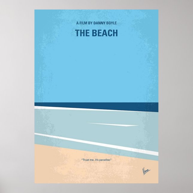 No569 The Beach minimal movie      Poster (Front)