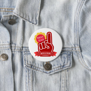 No 1 Best Dad Father's Day Birthday 3 Inch Round Button