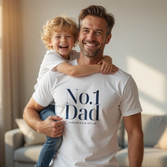 No.1 Dad Personalized T-Shirt | Custom Dad  (Creator Uploaded)