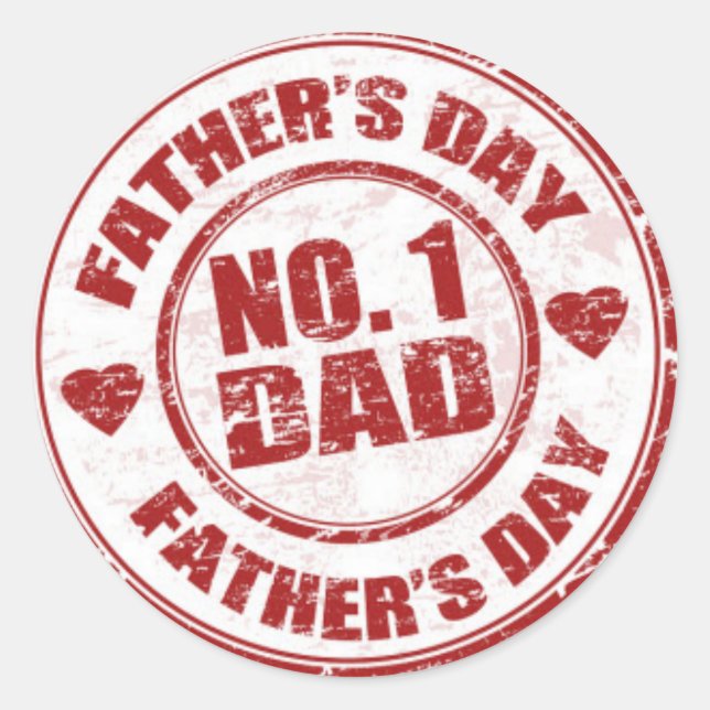 No.1 Dad stickers (Front)