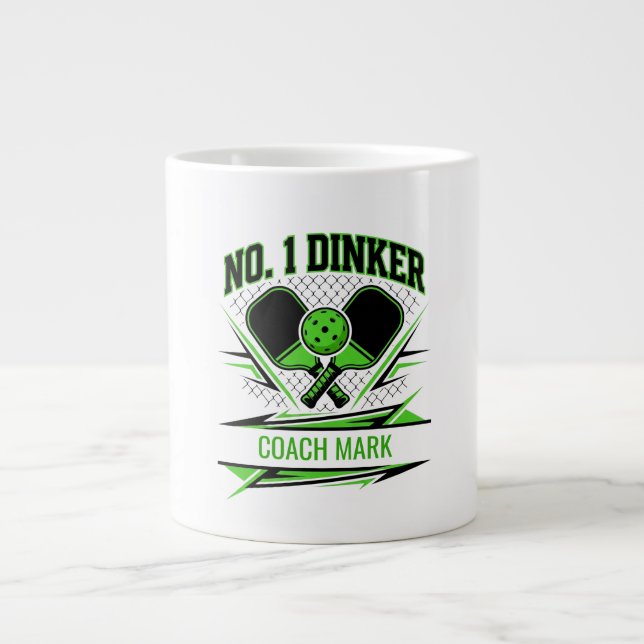 No 1 Dinker Pickleball Coach Custom Jumbo Mug (Front)