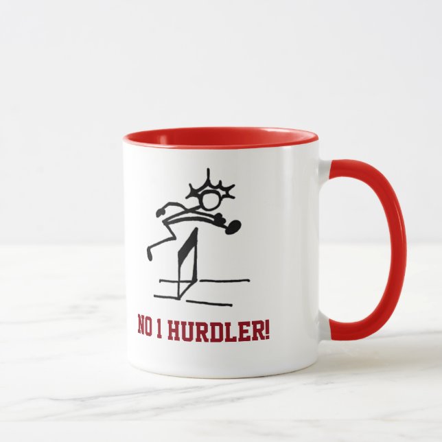 No 1 Hurdler Red Mug (Right)