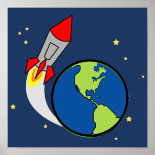 no.1 space ROCKET boy's bedroom sign