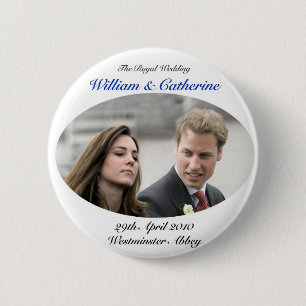 No.1 The Royal Wedding William & Catherine 2 Inch Round Button