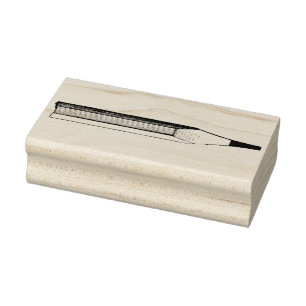 No. 2 Pencil Tip Vintage Rubber Art Stamp