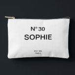 No 30 French Chic 30th Birthday Party Accessory Pouch<br><div class="desc">Celebrate in style with the No 30 French Chic 30th Birthday Party Accessory Pouch, the perfect keepsake for a milestone celebration. This elegantly designed pouch features a sophisticated French-inspired motif with chic typography ideal for holding small essentials like jewelry, makeup, or party favors. Compact yet stylish making it both a...</div>