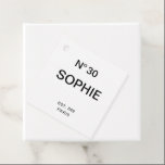No 30 French Chic 30th Birthday Party Favour Tags<br><div class="desc">Celebrate her milestone in timeless Parisian style with our No. 30 French Chic 30th Birthday Party Favor Tags, the perfect elegant accent for a sophisticated birthday celebration. Featuring classic typography inspired by chic French glamour, these beautifully designed tags add a luxe finishing touch to favor bags, gift boxes, champagne minis,...</div>