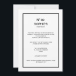 No 30 French Chic 30th Birthday Party Invitation<br><div class="desc">Celebrate her milestone in timeless Parisian style with the No. 30 French Chic 30h Birthday Party Invitation, a sophisticated design inspired by classic French elegance and modern femininity. Featuring refined typography, and a stylish “No. 30” statement as the centerpiece, this invitation captures the charm of a Paris soirée with a...</div>