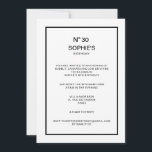 No 30 French Chic 30th Birthday Party Invitation<br><div class="desc">Celebrate her milestone in timeless Parisian style with the No. 30 French Chic 30h Birthday Party Invitation, a sophisticated design inspired by classic French elegance and modern femininity. Featuring refined typography, and a stylish “No. 30” statement as the centerpiece, this invitation captures the charm of a Paris soirée with a...</div>