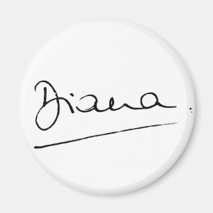 No.34 The signature of Princess Diana. Magnet