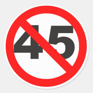 NO 45 CLASSIC ROUND STICKER
