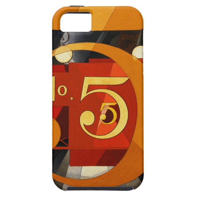 No 5 - Figure 5 en or par Demuth Apple Coque (Dos)