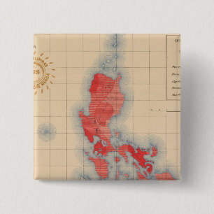 No 6 Distribution Temblores Signs 2 Inch Square Button