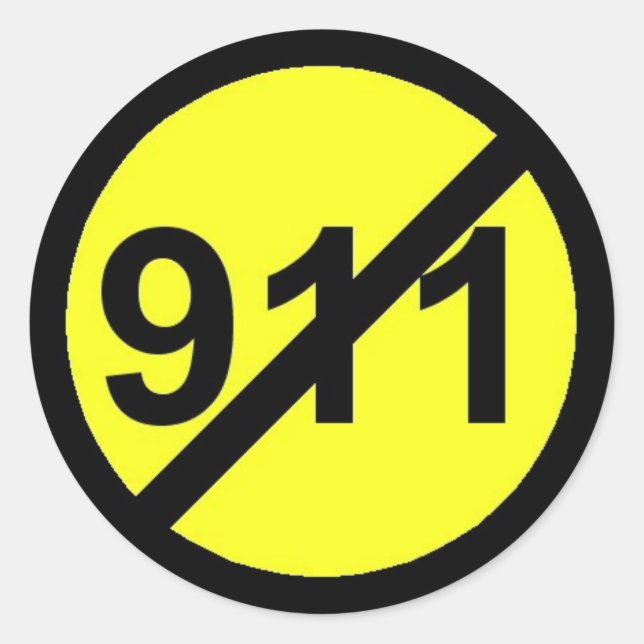 No 911 Stickers Pour Vos Téléphones VoIP (Devant)