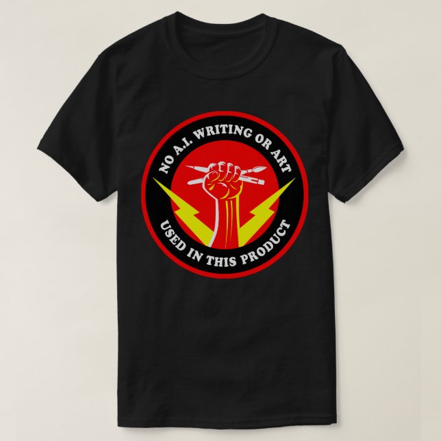 No AI Art Used T-Shirt (Design Front)