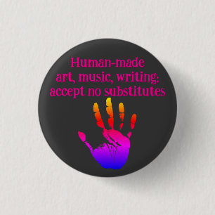 No AI magnet 1 Inch Round Button