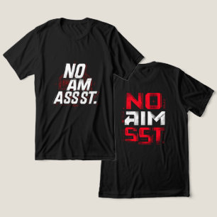 🔥 No Aim Assist – Competitive Gamer Typography Tri-Blend Shirt