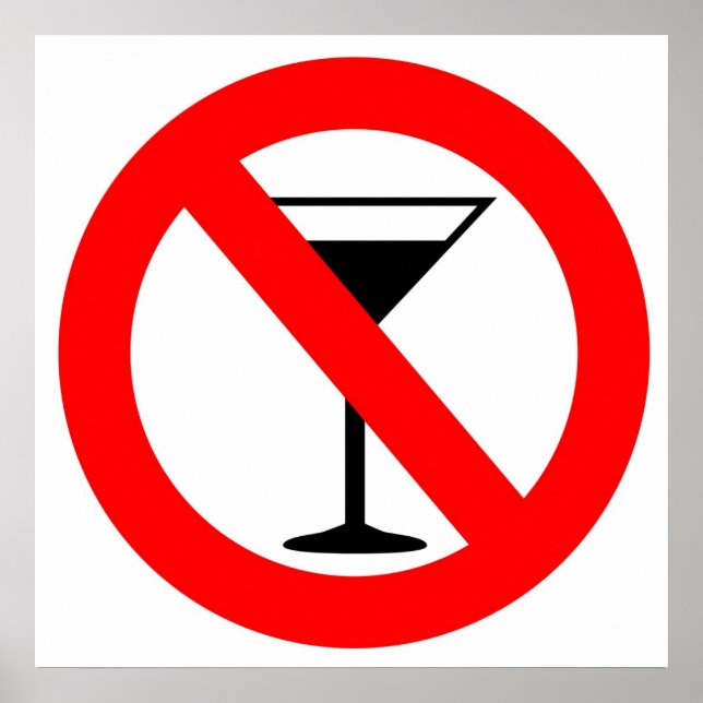 No Alcohol Sign (Front)
