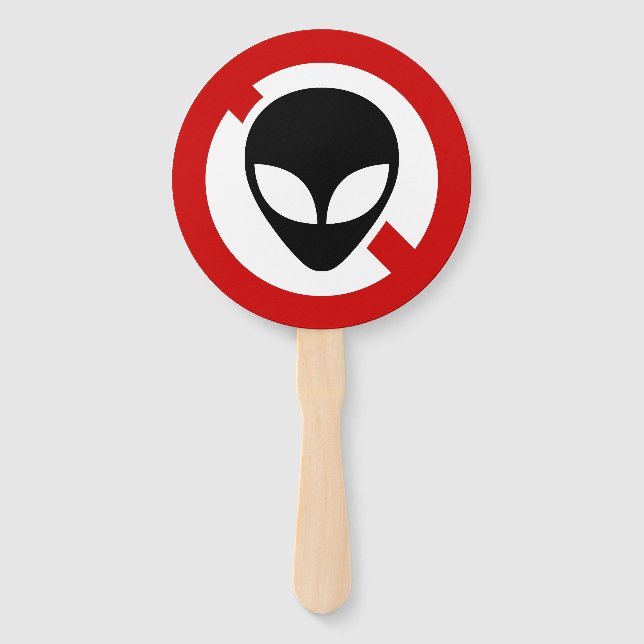 NO ALIENS HAND FAN (Front)