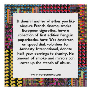 No amount of cool can cover up abuse poster