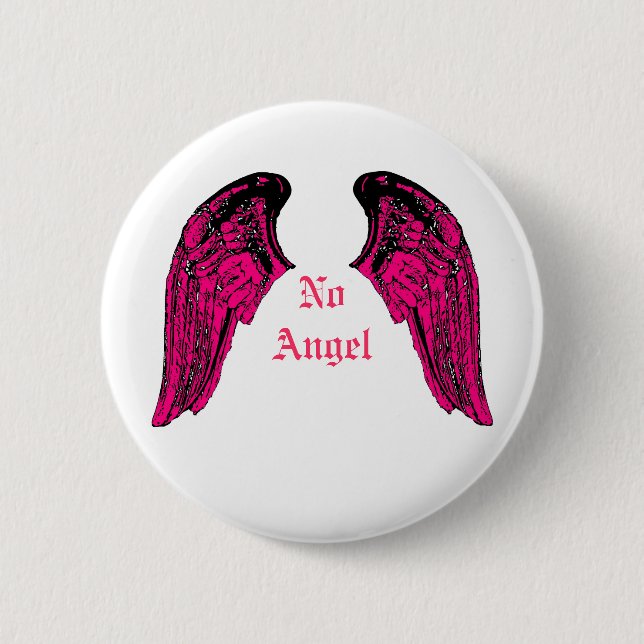 no angel 2 inch round button (Front)