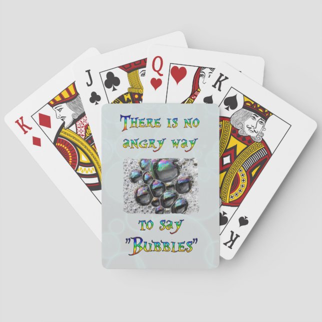 No Angry Bubbles Playing Cards (Back)