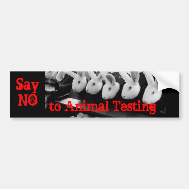 No Animal Testing car sticker (Front)