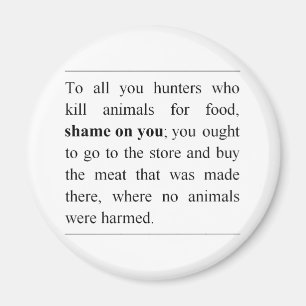 No animals harmed at supermarket meat counter? magnet