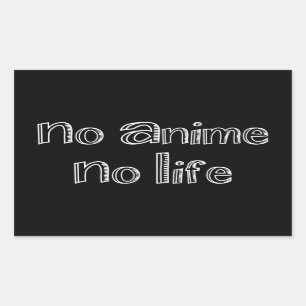 no anime no life rectangular sticker