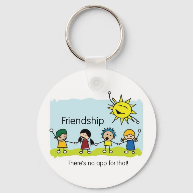 No App for Friendship Keychain (Front)