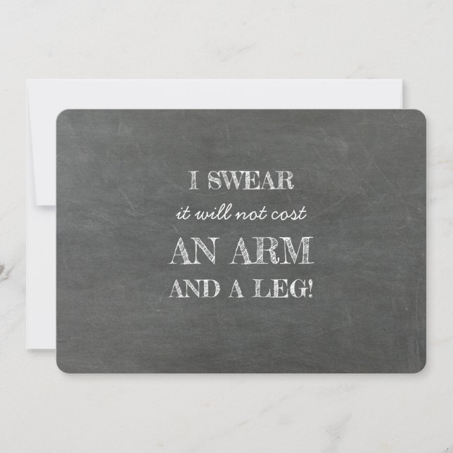No Arm and Leg Funny Bridesmaid Proposal Invitation (Front)