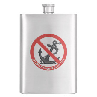 No attachments in my life hip flask