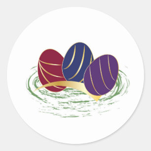 no background Ruby Sapphire Amethyst for Easter Classic Round Sticker