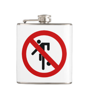 NO Ball Games ⚠ Thai Park Sign ⚠ Hip Flask