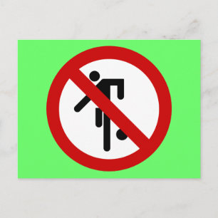 NO Ball Games ⚠ Thai Park Sign ⚠ Postcard