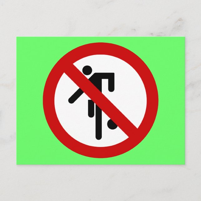 NO Ball Games ⚠ Thai Park Sign ⚠ Postcard (Front)